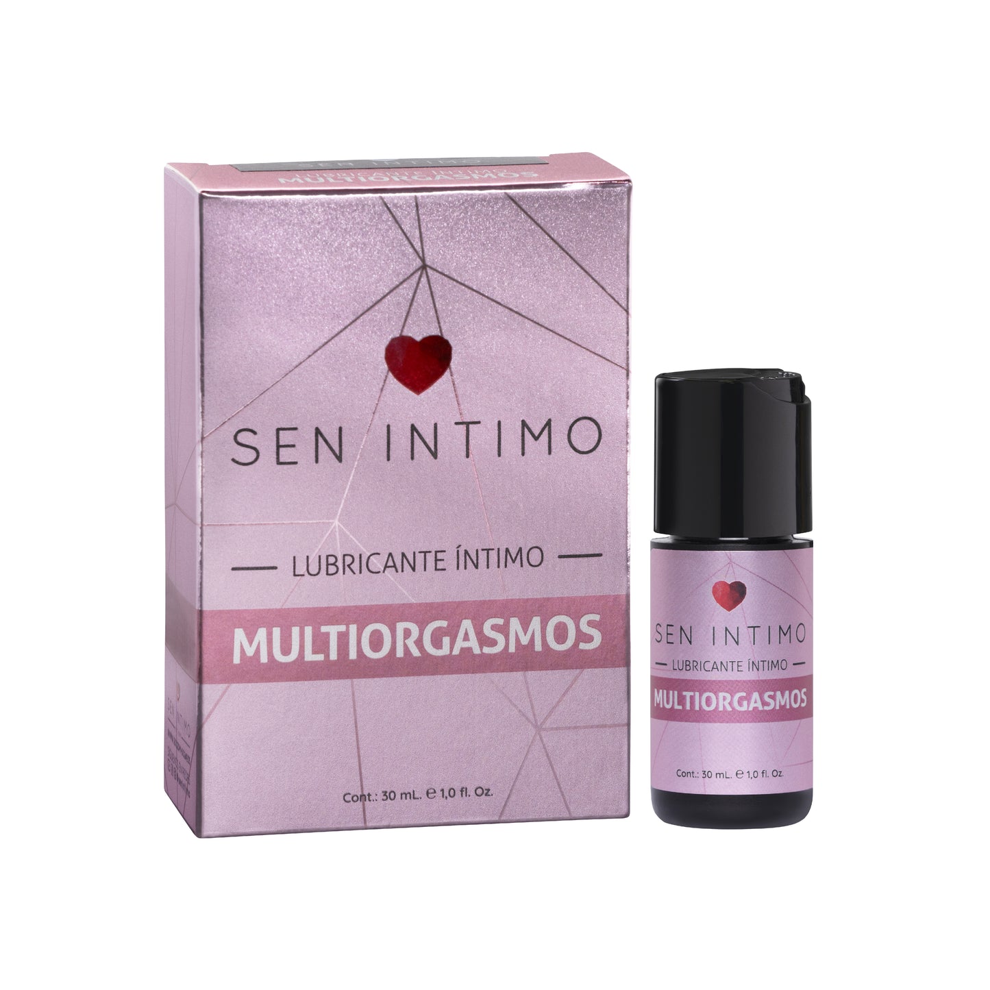 Lubricante íntimo Multiorgasmos Sen Íntimo 30ml frasco y caja