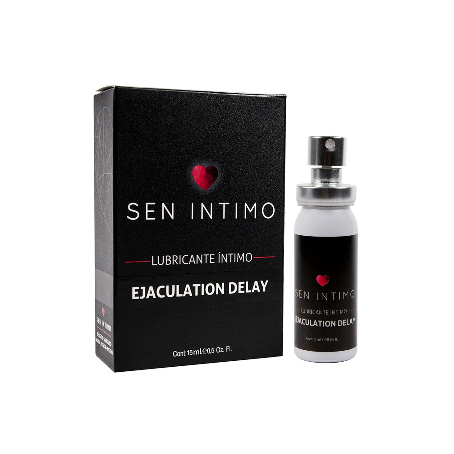 Retardante íntimo Ejaculation Delay Sen Íntimo - caja y frasco 15ml presentación completa