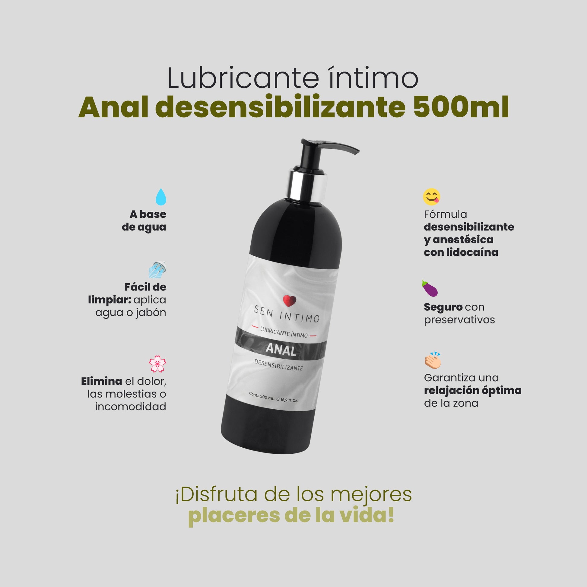 Lubricante intimo Anal 500ml: Placer sin Dolor y Prolongada Lubricacin senintimo.com Lubricante intimo Anal 500ml: Placer sin Dolor y Prolongada Lubricacin senintimo.com