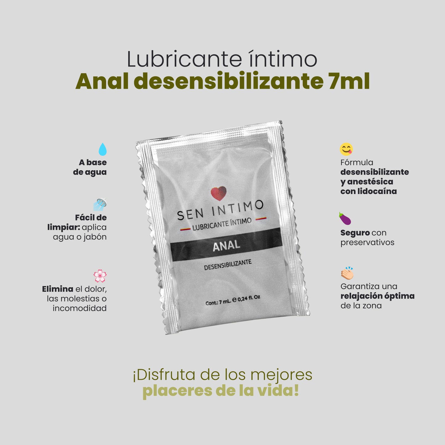 Anal Lubricant Sachet X 7 Ml Sen Intimo