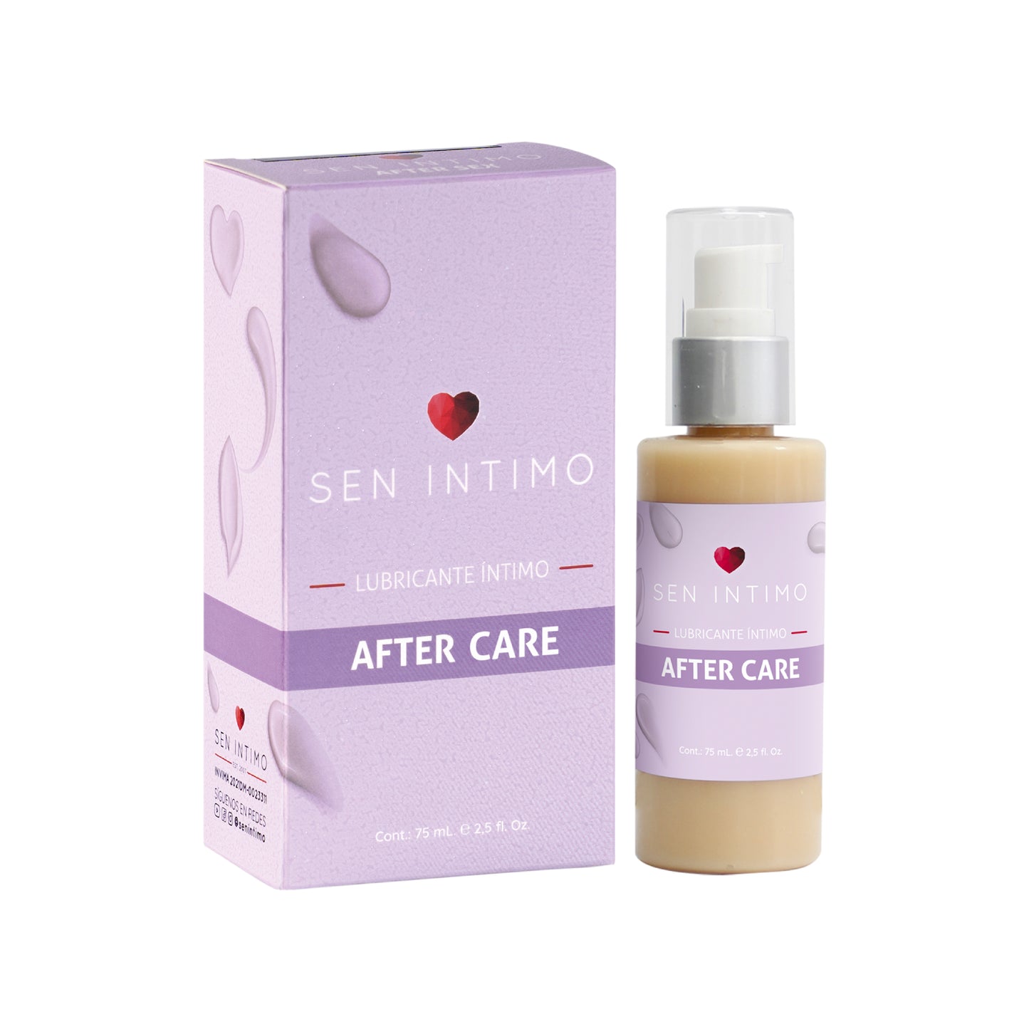 After Care 75ml Sen Íntimo - Lubricante íntimo con activos naturales, frasco con dispensador pump
