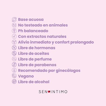 After Care Sen Íntimo - Base acuosa, pH balanceado, vegano, libre de parabenos, perfume, alcohol y hormonas, recomendado por ginecólogos