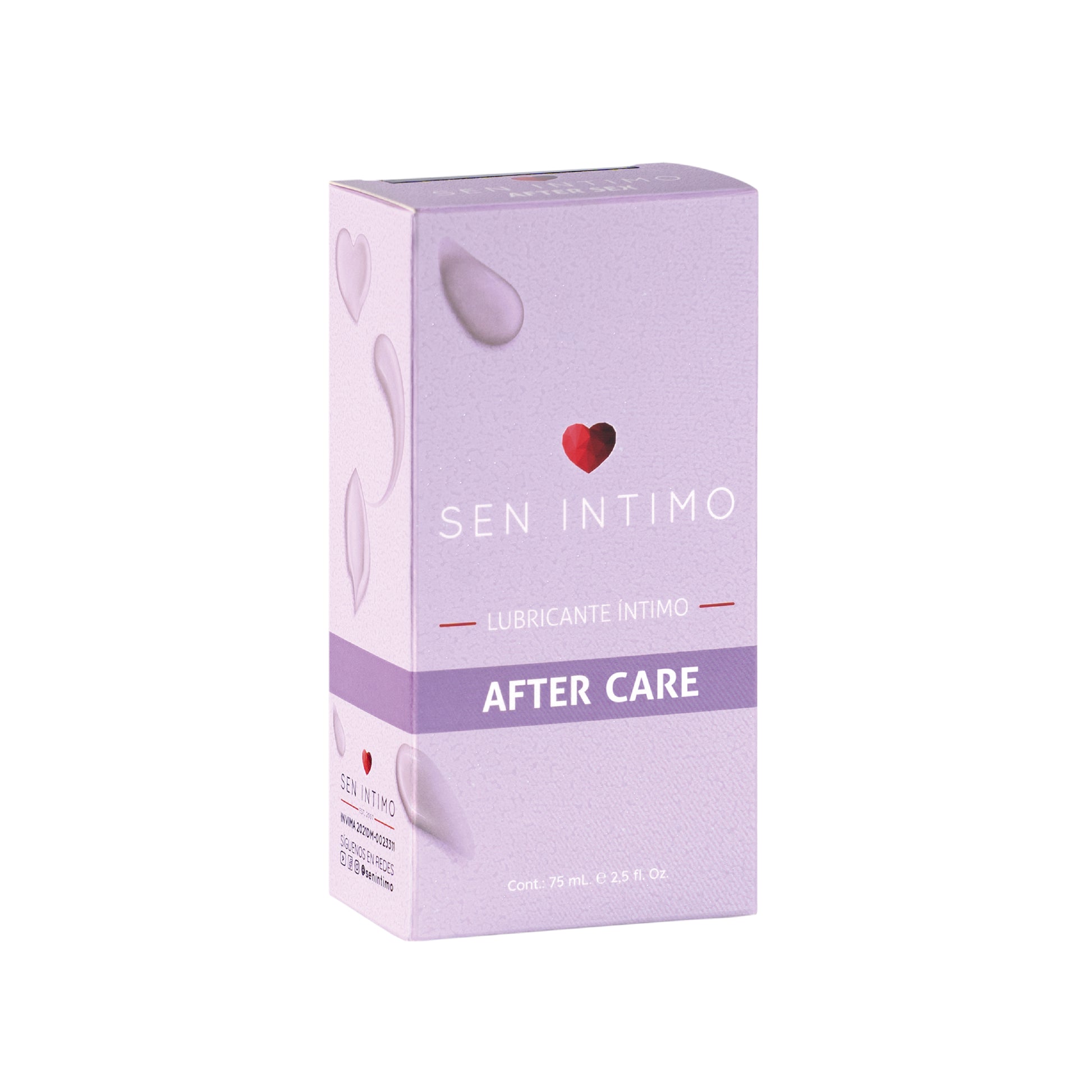 After Care Sen Íntimo 75ml - Caja lila con dispensador, lubricante íntimo post-relaciones