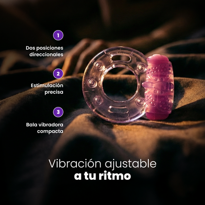 Anillo Vibrador Sen Íntimo - Silicona grado médico, flexible, suave al tacto, ajuste elástico 2.2cm
