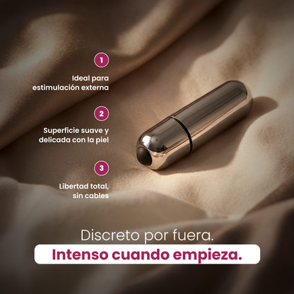Bala Vibradora Sen Íntimo - Discreto por fuera, intenso cuando empieza. Estimulación externa, superficie suave, sin cables