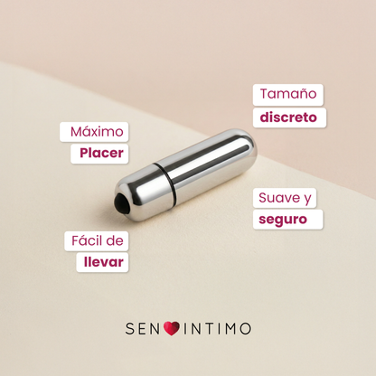 Bala Vibradora Sen Íntimo - Pequeño e irresistible. Diseño ultra compacto, discreto pero poderoso, placer al primer contacto
