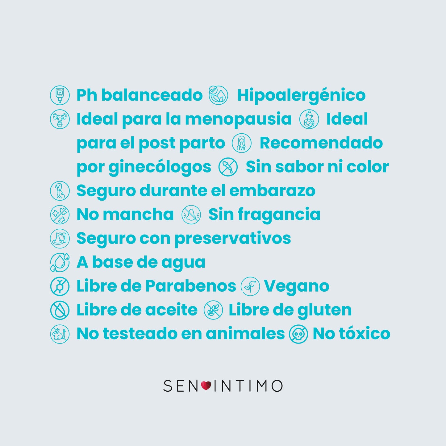 Lubricante Íntimo Neutro Sen Íntimo - pH balanceado hipoalergénico vegano libre de parabenos menopausia postparto