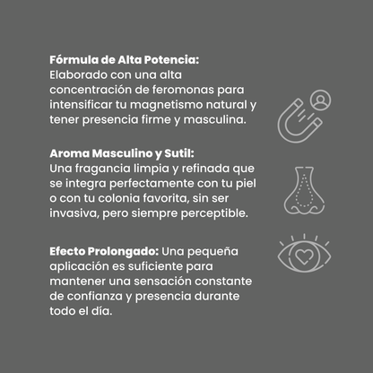 Perfume Attract Esencia Titanium Roll-On Sen Íntimo - fórmula alta potencia aroma masculino efecto prolongado