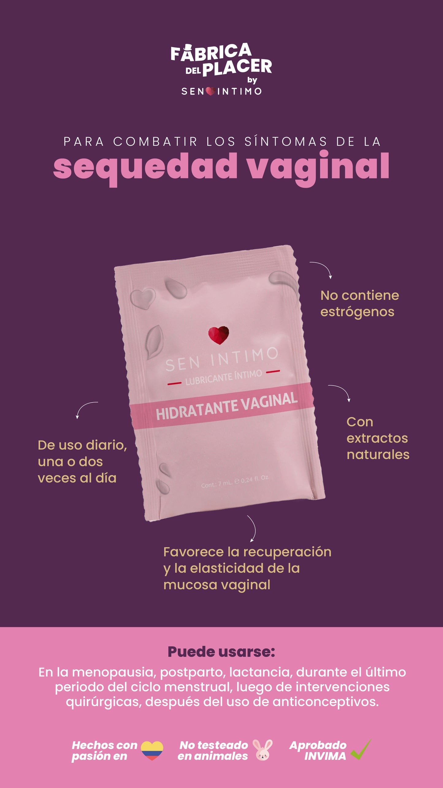 Hidratante Vaginal Sachet x 7 ML