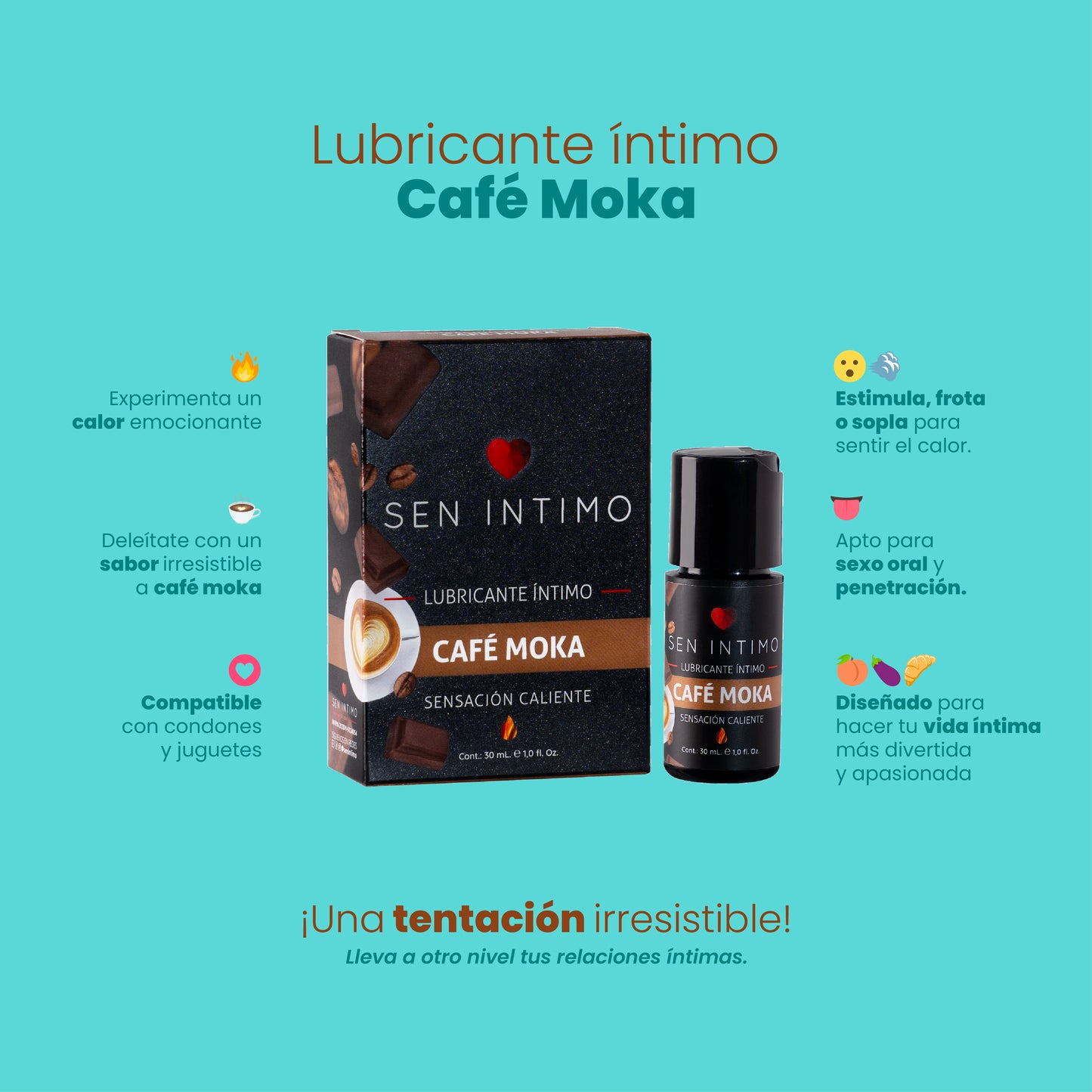 Lubricante Caliente Cafe Moka X 30 Ml Sen Intimo