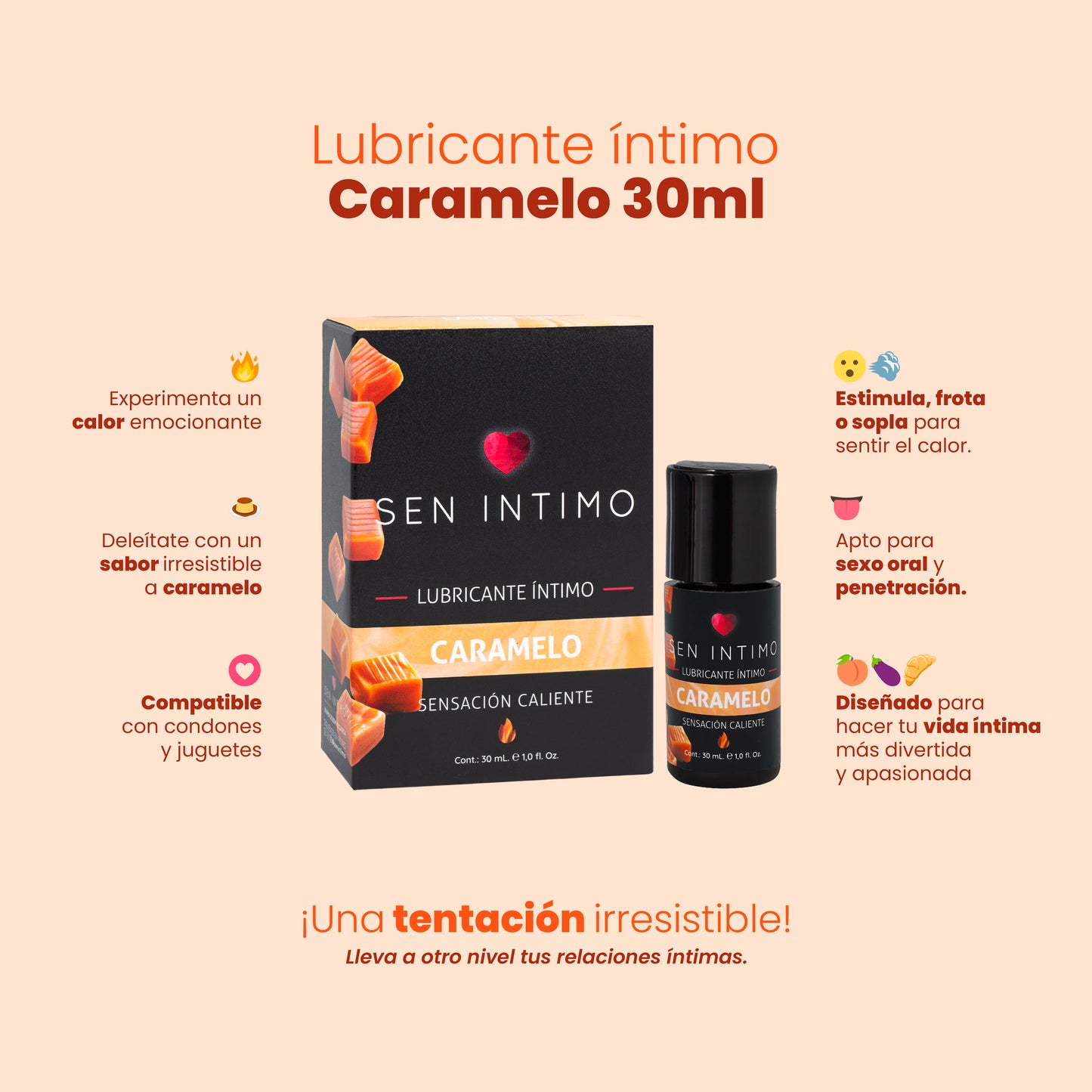 Lubricante Caliente Caramelo Sen Intimo