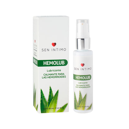 Hemolub Lubricante Calmante para Hemorroides 60ml Sen Íntimo - frasco y caja