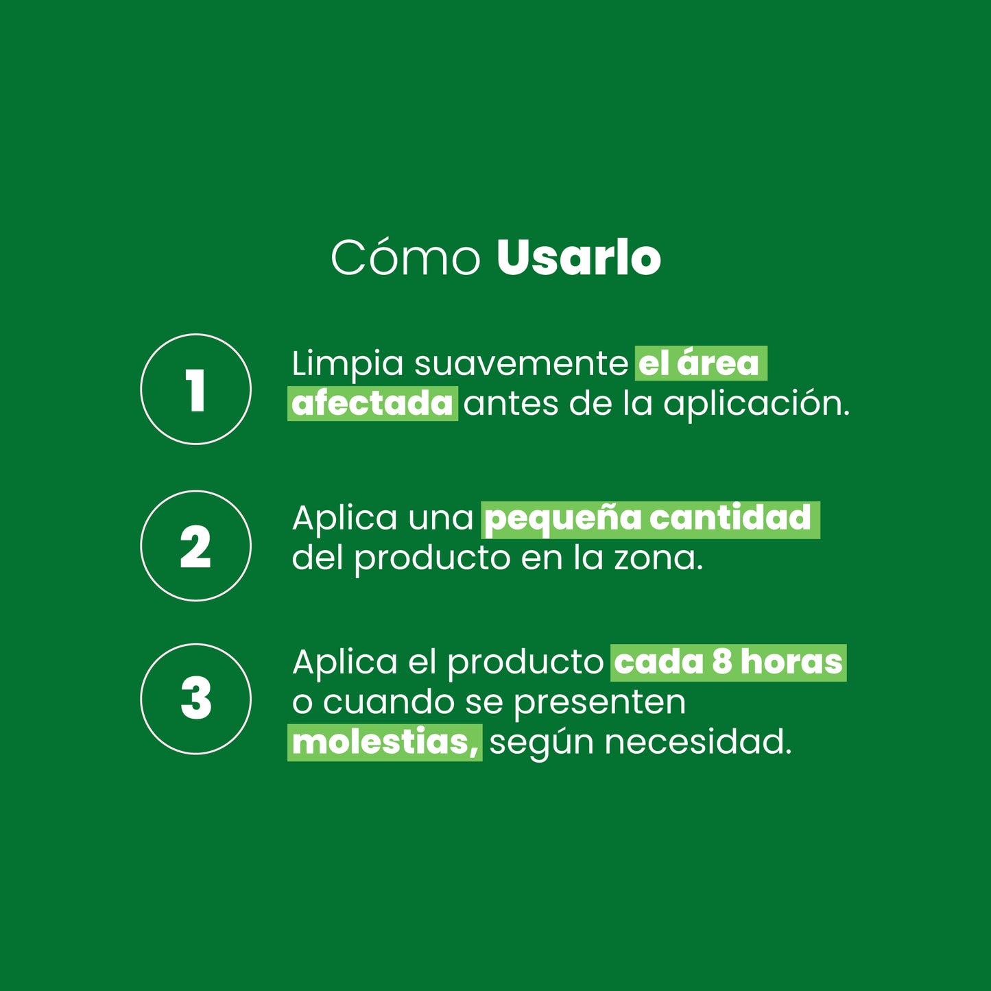 Cómo usar Hemolub Sen Íntimo - 3 pasos: limpiar, aplicar, repetir cada 8 horas