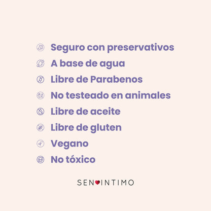 Lubricante cappuccino vegano libre parabenos seguro preservativos - Sen Íntimo