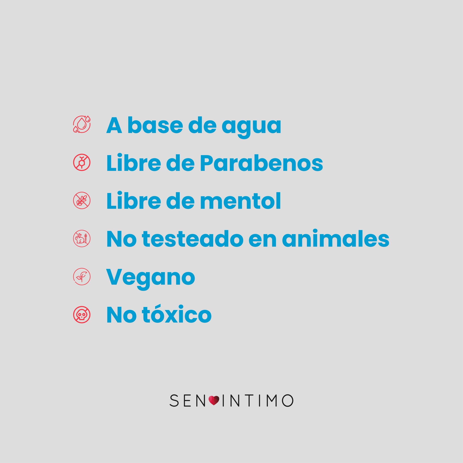 Lubricante Íntimo Frío Calor Sen Íntimo - certificaciones vegano libre de parabenos base agua