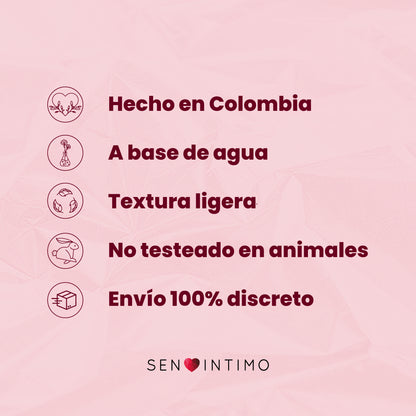 Vibrador Líquido Electrizante Sen Íntimo - fórmula consciente hecho colombia base agua textura ligera no testeado animales envío discreto
