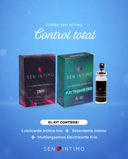 Combo Control Total Sen Íntimo - lubricante, multiorgasmos y retardante