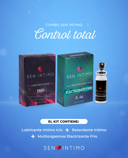 Combo Control Total Sen Íntimo - lubricante, multiorgasmos y retardante