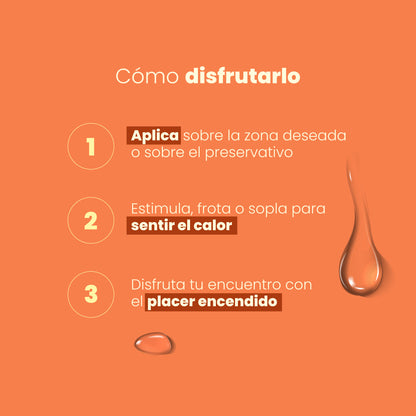 Lubricante caliente tropical Sen Íntimo - cómo disfrutarlo modo de uso 3 pasos