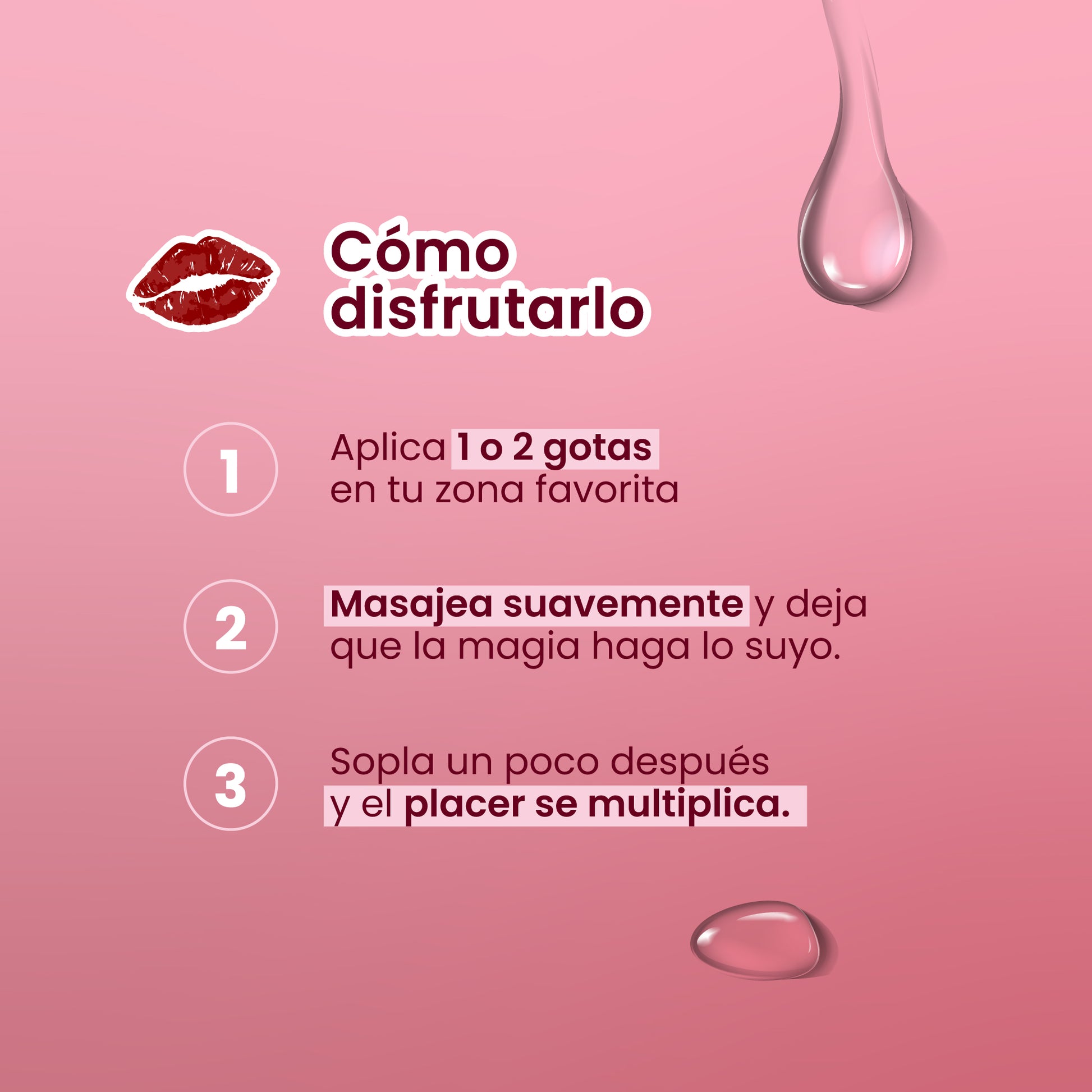Vibrador Líquido Electrizante Sen Íntimo - cómo disfrutarlo 3 pasos aplicar masajear soplar placer se multiplica
