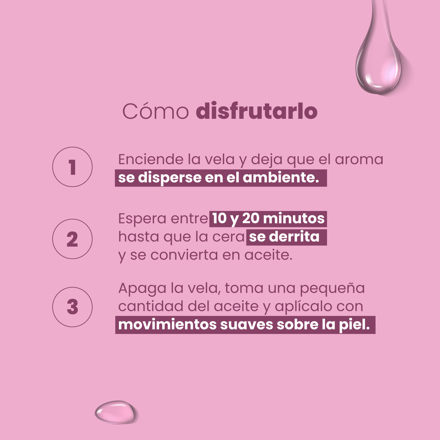 Vela Sensual para Masajes Sen Íntimo - cómo disfrutarla 3 pasos encender esperar aplicar aceite tibio