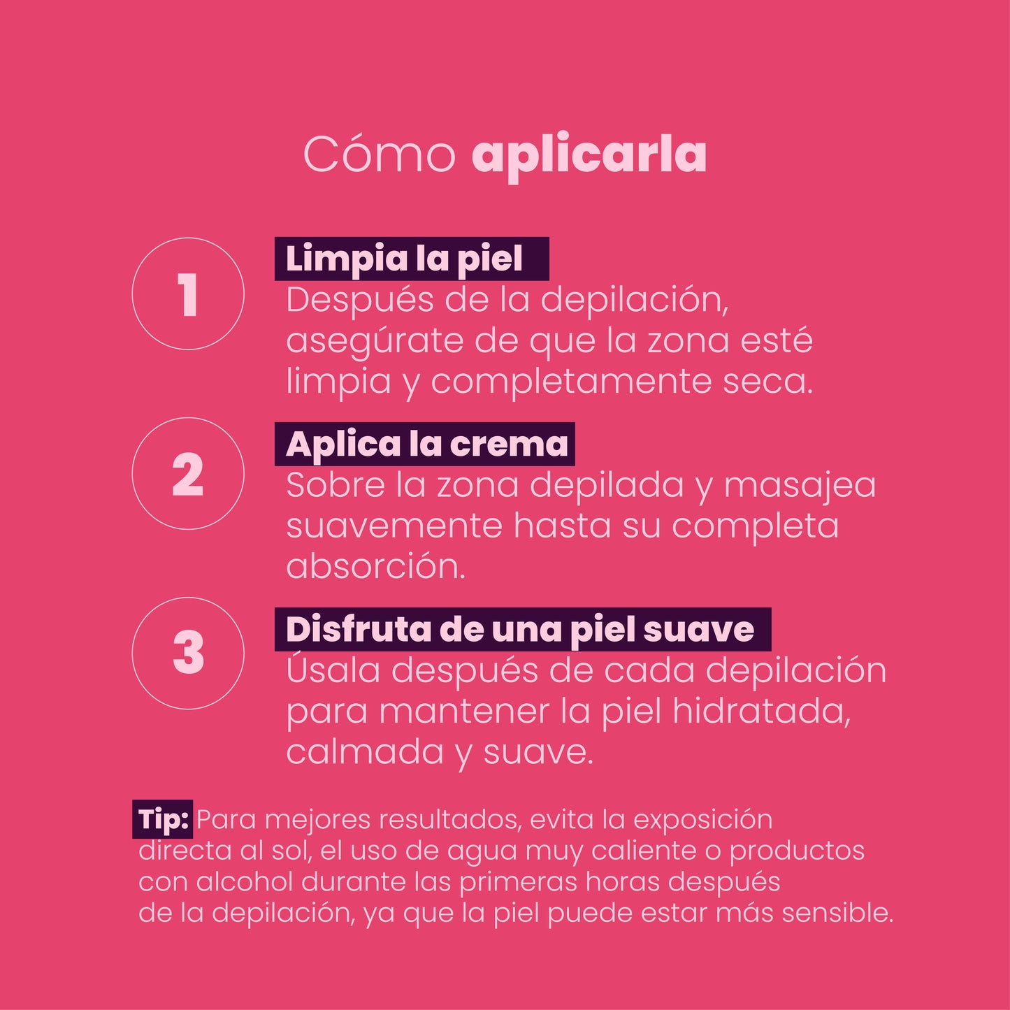 Cómo aplicar la crema post depilatoria íntima Sen Íntimo paso a paso