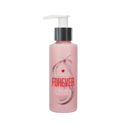 Crema Humectante Forever con Attract 125ml Sen Íntimo - frasco rosado dispensador blanco tapa plateada presentación frontal fondo blanco
