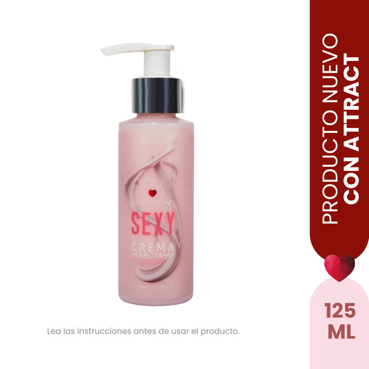 Frasco dispensador Crema Humectante Sexy con Attract 125ml – Sen Íntimo, color rosado