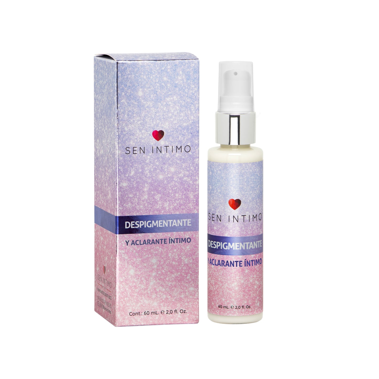 Despigmentante y Aclarante Íntimo 60ml Sen Íntimo - unifica tono zona íntima, axilas e ingles, extractos naturales