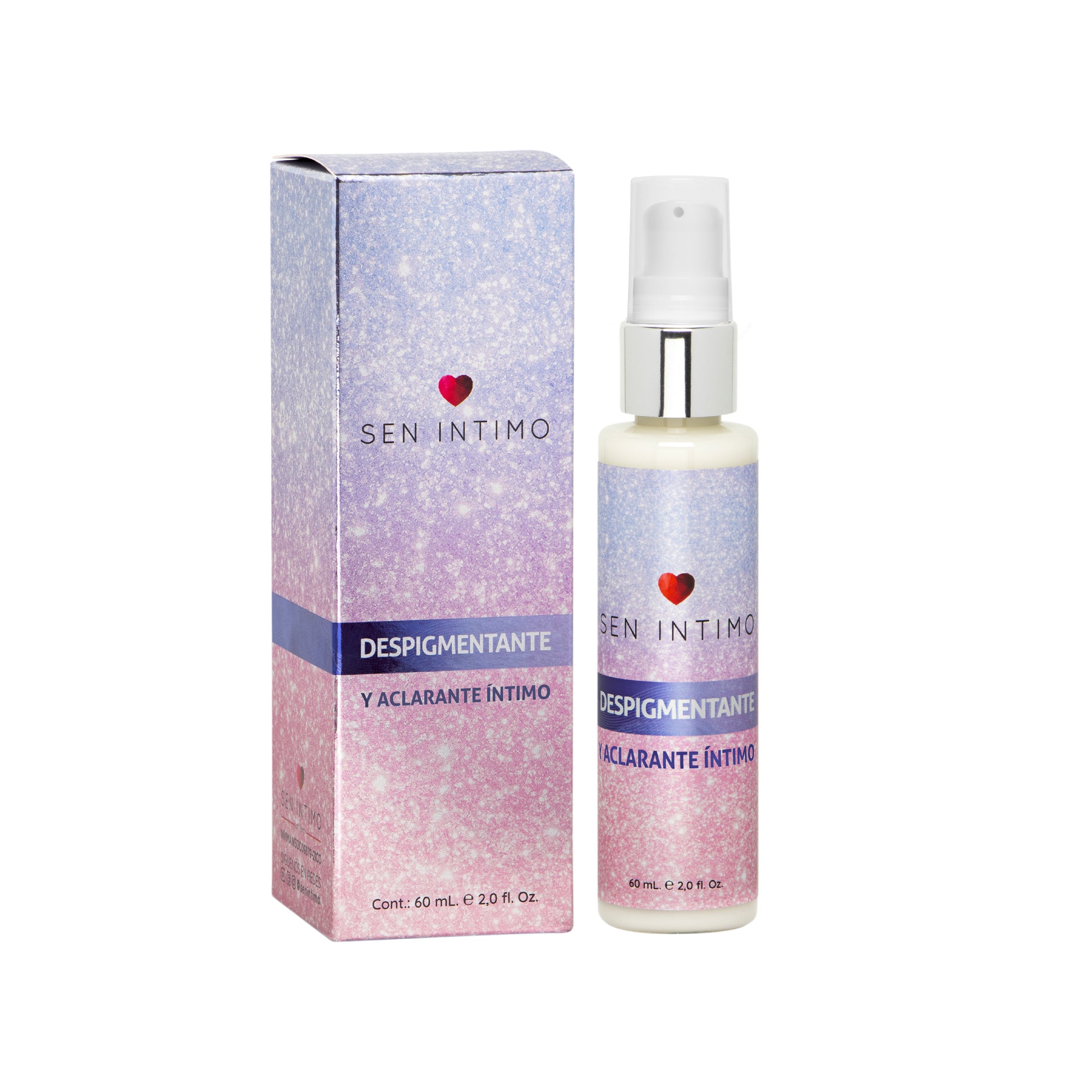 Despigmentante y Aclarante Íntimo 60ml Sen Íntimo - unifica tono zona íntima, axilas e ingles, extractos naturales