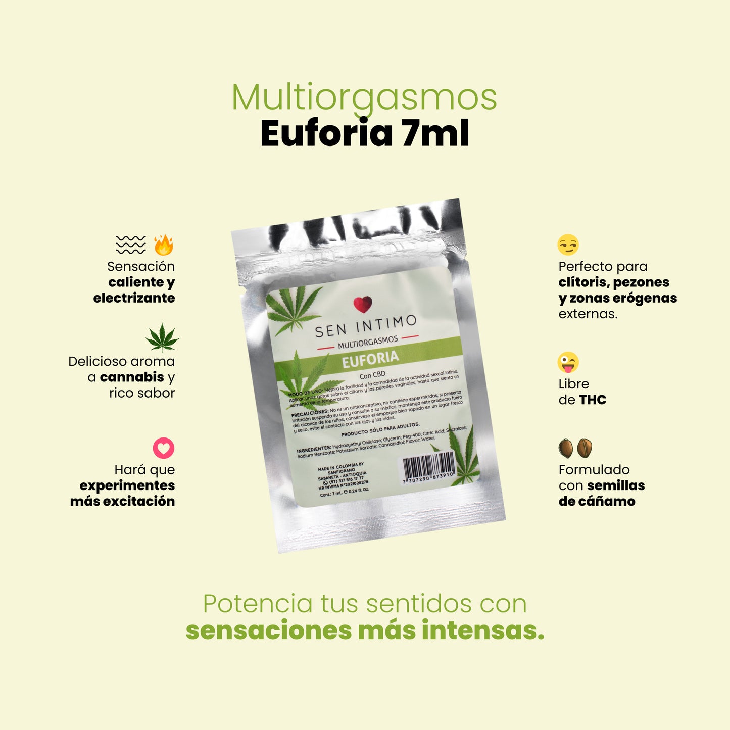 Multiorgasms Euphoria X 7 Ml Sen Intimo