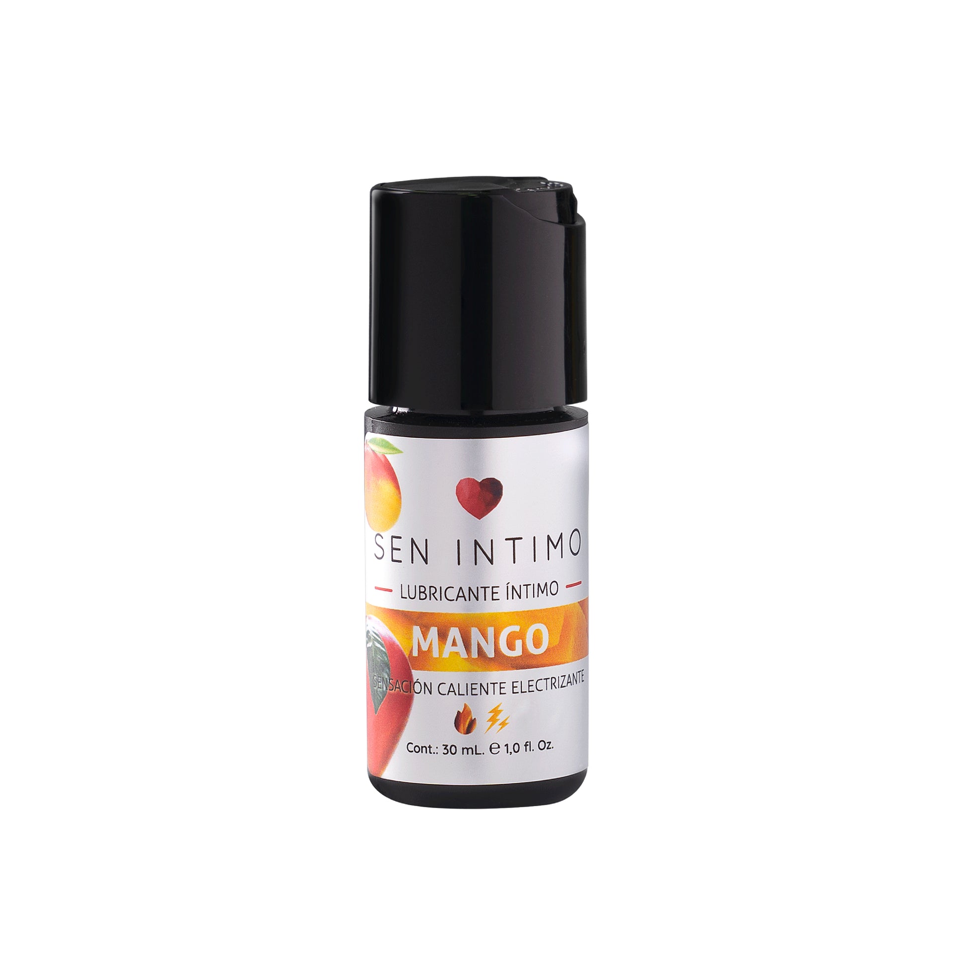 Frasco lubricante íntimo mango sensación caliente electrizante 30ml - Sen Íntimo