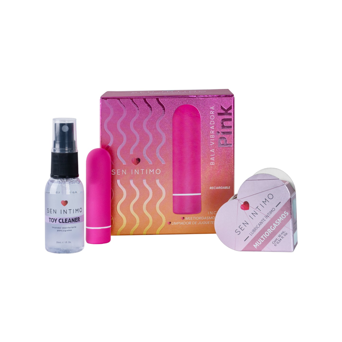 Pink Sen Intimo Vibrating Bullet Kit