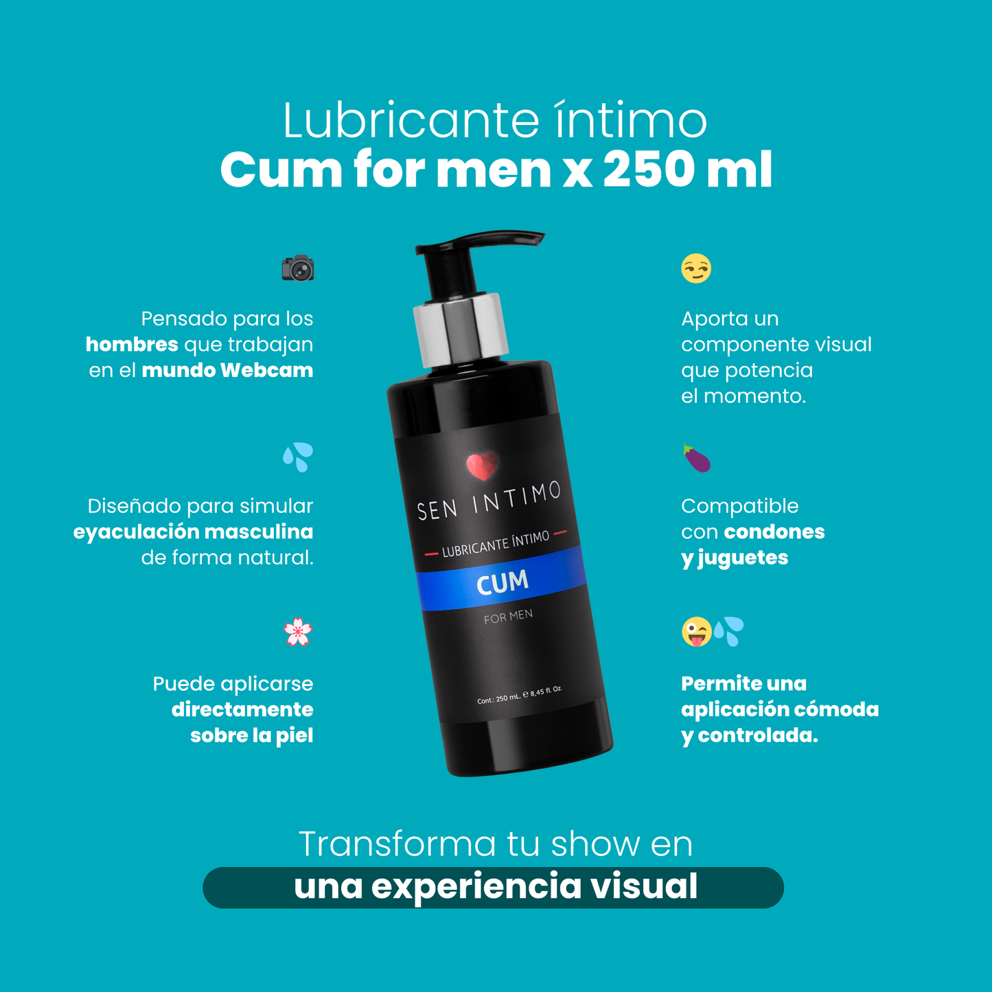 Lubricante Cum For Men X 250 Ml Sen Intimo