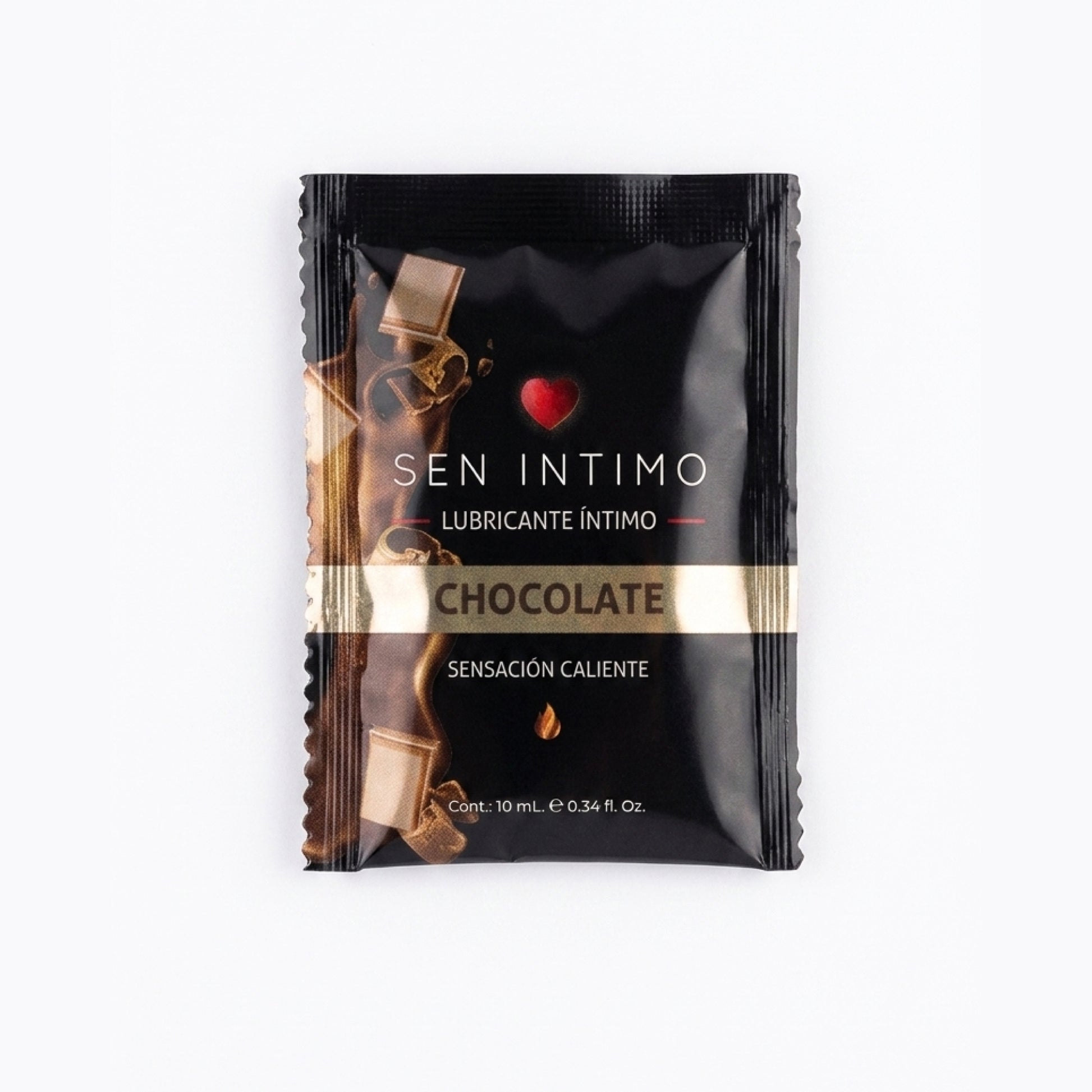 Sachet lubricante íntimo caliente chocolate Sen Íntimo 7ml, presentación individual