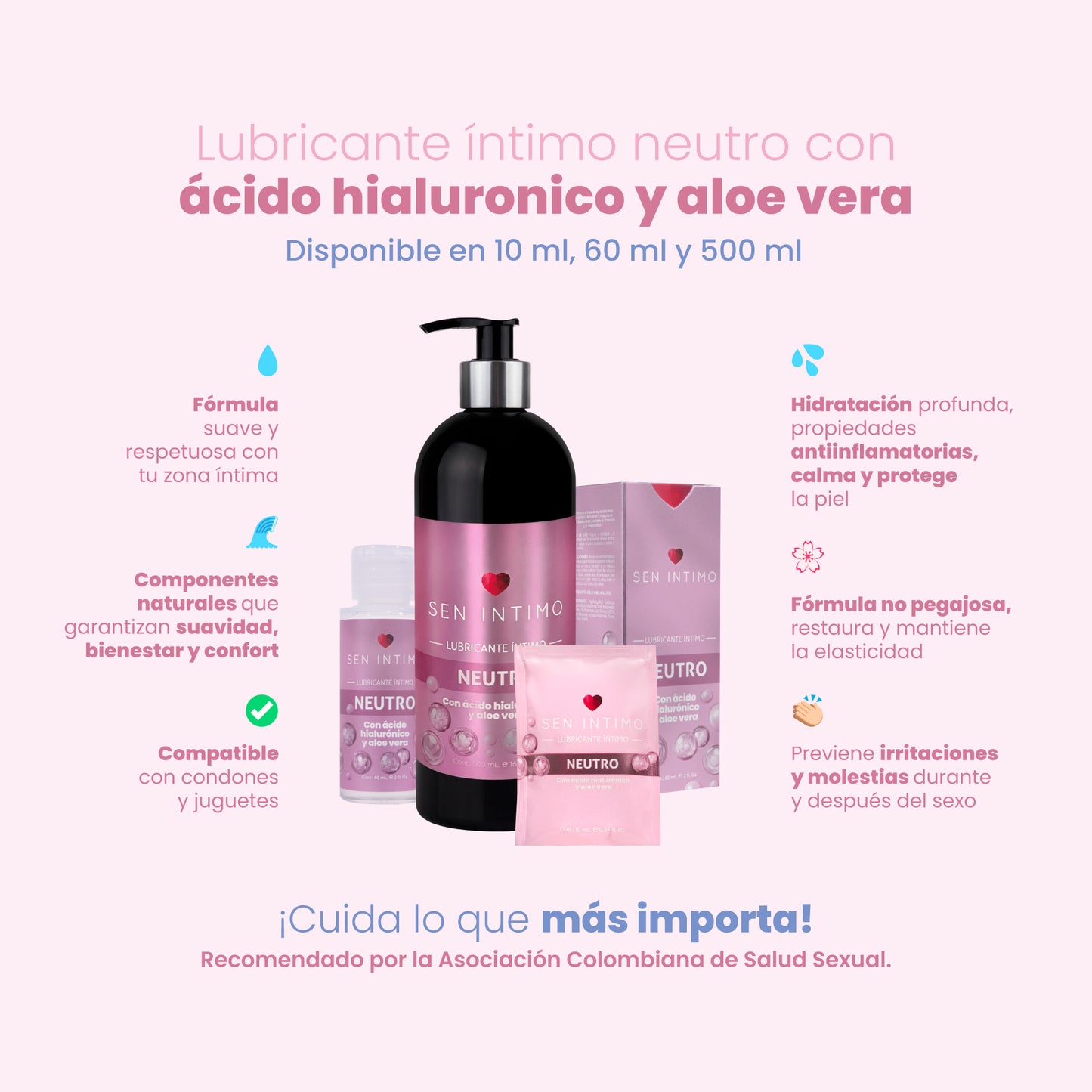 Lubricante Íntimo Neutro Sen Íntimo - pH balanceado hipoalergénico vegano libre de parabenos menopausia postparto