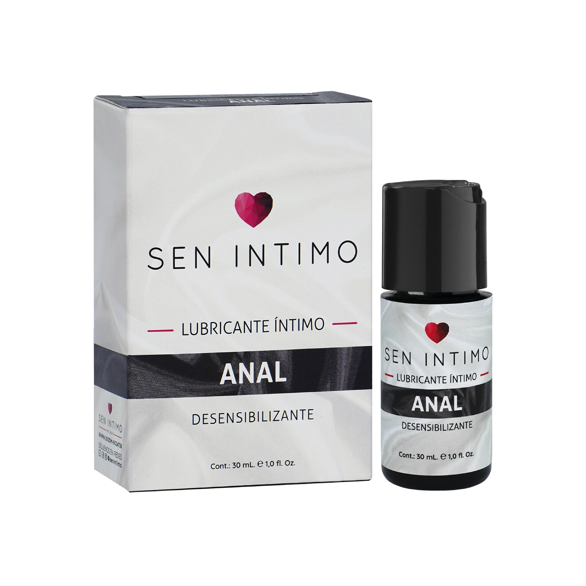 Lubricante Anal Desensibilizante Sen Íntimo - frasco con lidocaína