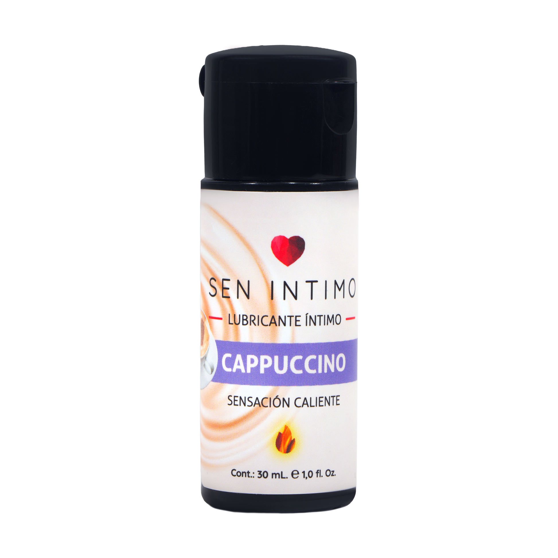 Frasco lubricante íntimo cappuccino sensación caliente 30ml - Sen Íntimo