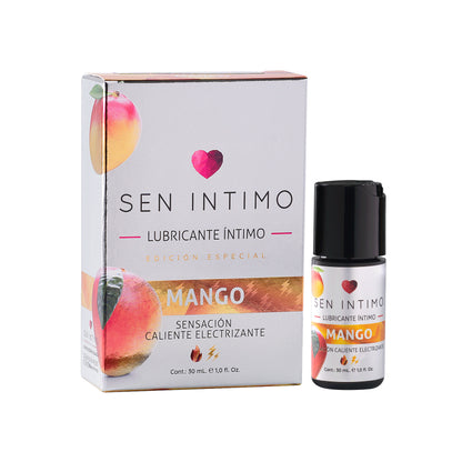Lubricante Íntimo Electrizante Mango 30ml caja y frasco - Sen Íntimo