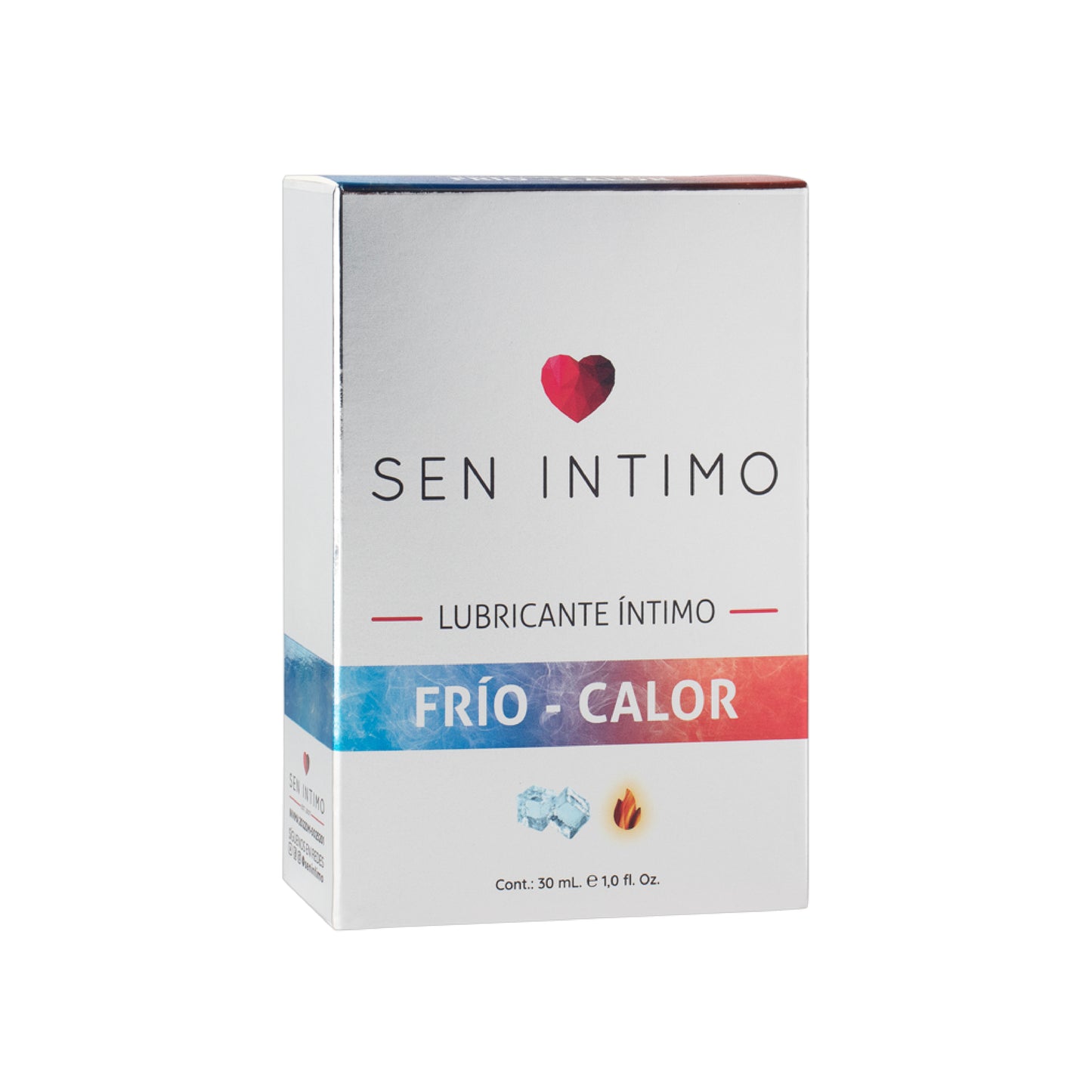 Lubricante Íntimo Frío Calor Sen Íntimo - caja producto 30ml fondo blanco