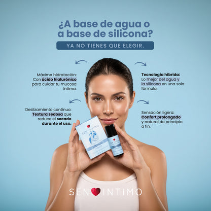 Lubricante Híbrido Premium Sen Íntimo - ¿A base de agua o silicona? Ya no tienes que elegir