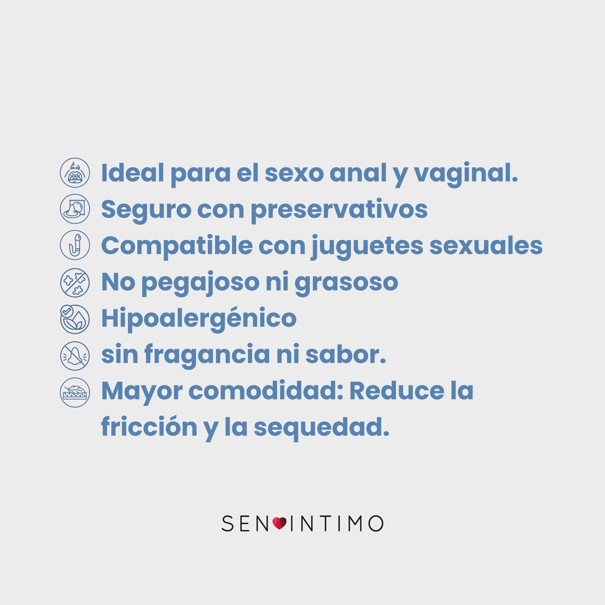 Lubricante Híbrido Premium Sen Íntimo - certificaciones y precauciones