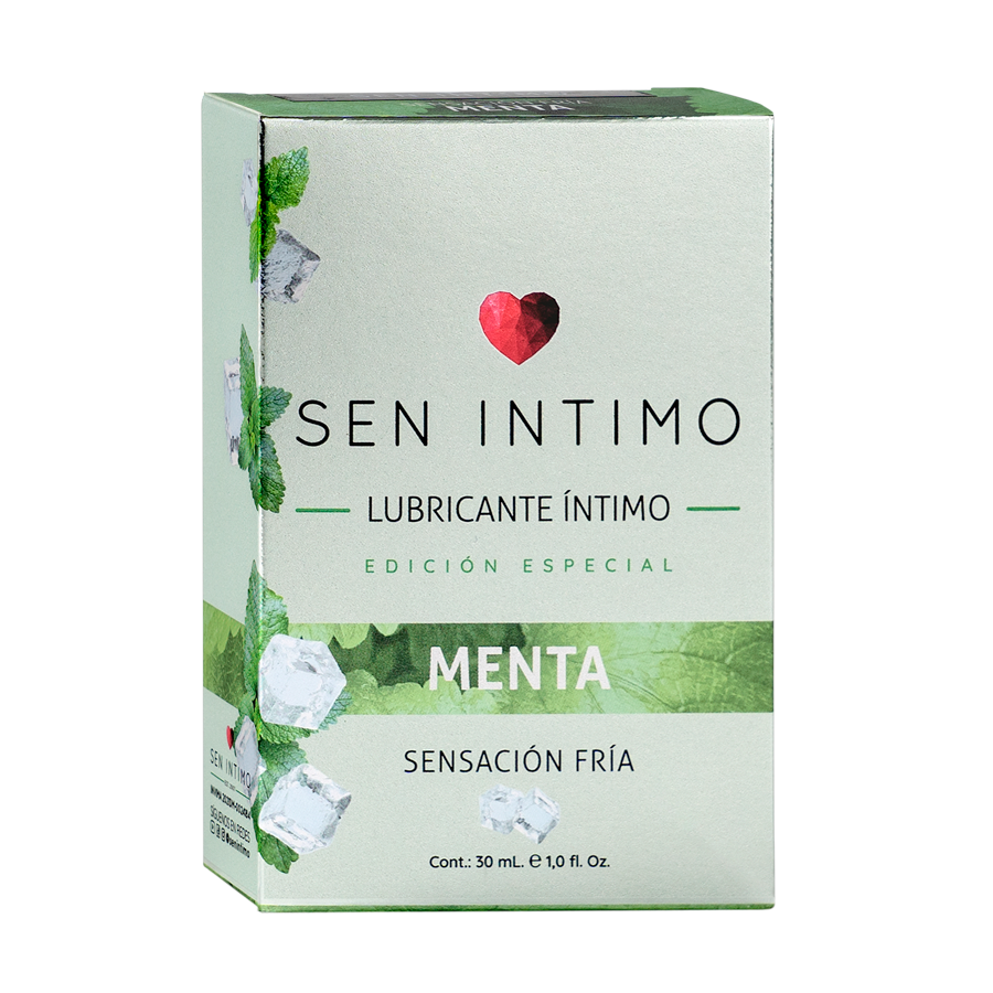 Caja Lubricante Íntimo Menta Sen Íntimo 30ml - sensación fría