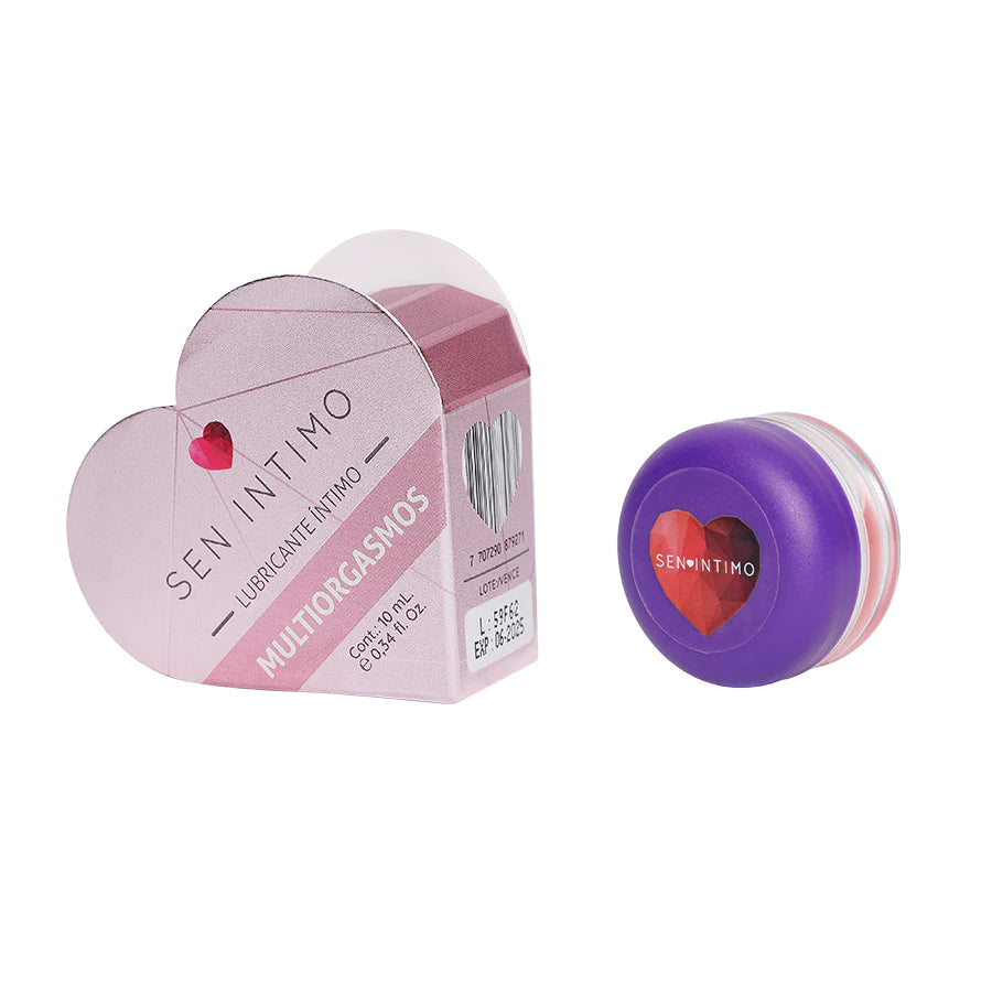 Lubricante Multiorgasmos Sen Íntimo tarro 10ml con caja corazón