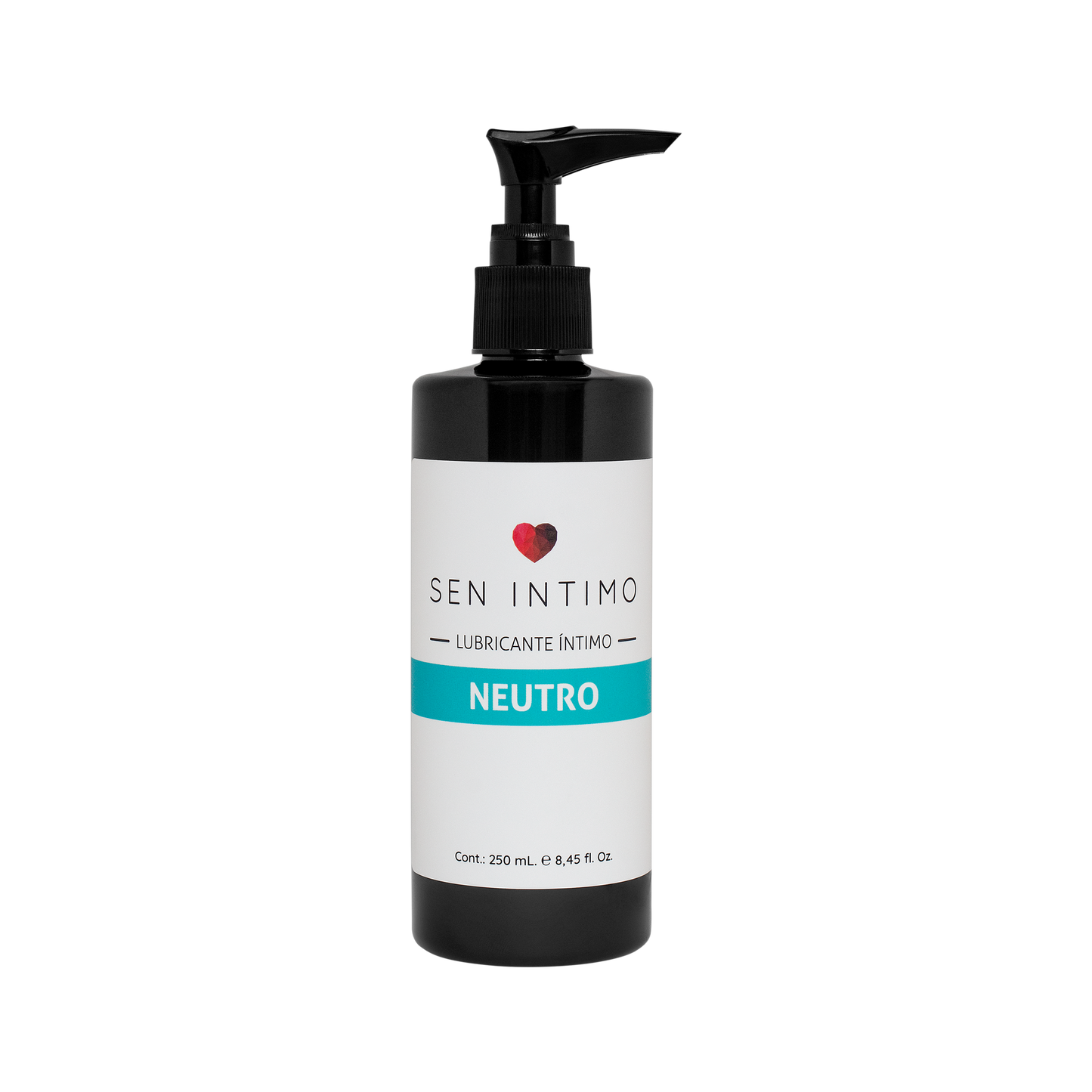 Lubricante Íntimo Neutro 250ml Sen Íntimo - botella con dispensador de bomba