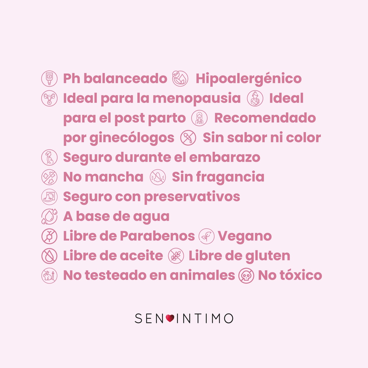 Lubricante Íntimo Neutro Sen Íntimo - pH balanceado hipoalergénico vegano libre de parabenos menopausia postparto
