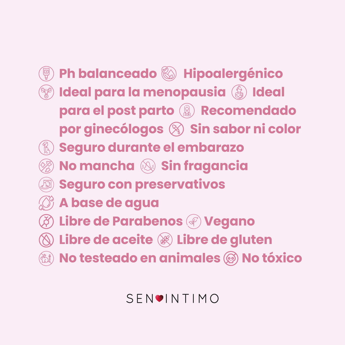 Lubricante Íntimo Neutro Sen Íntimo - pH balanceado hipoalergénico vegano libre de parabenos menopausia postparto
