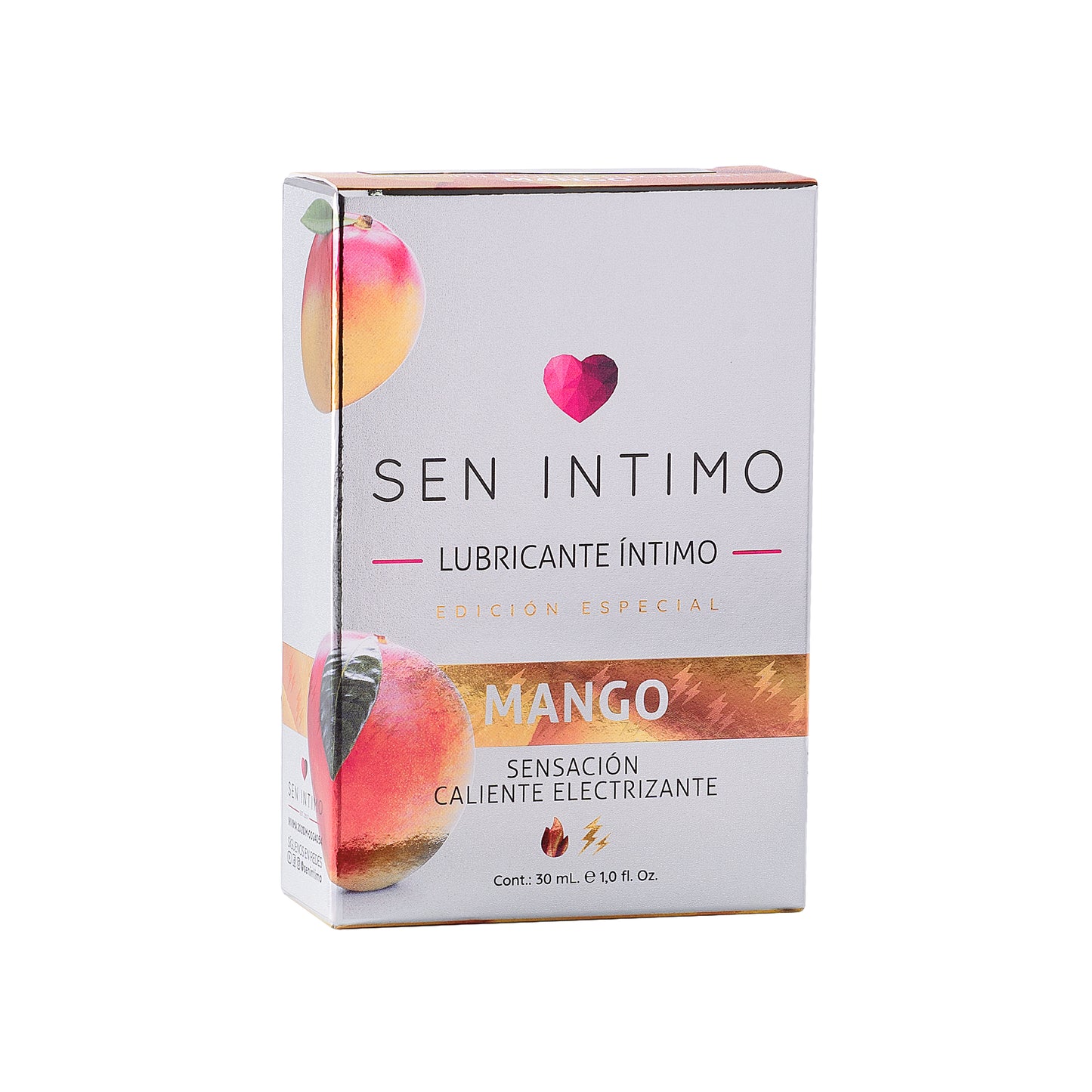 Lubricante Íntimo Electrizante Mango 30ml caja edición especial - Sen Íntimo
