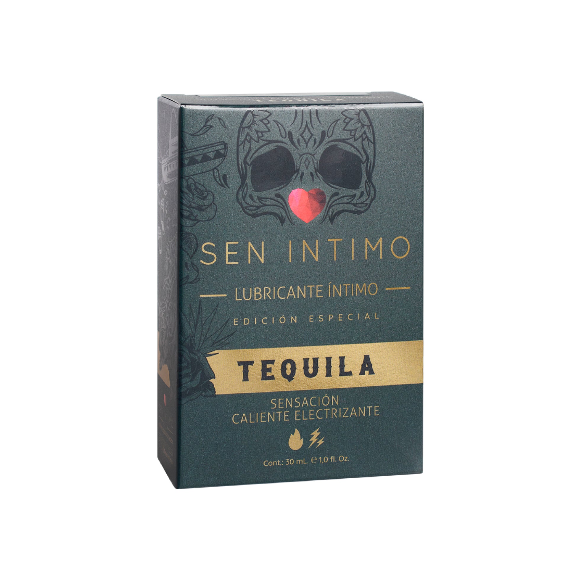 Caja lubricante íntimo tequila sensación caliente electrizante - Sen Íntimo