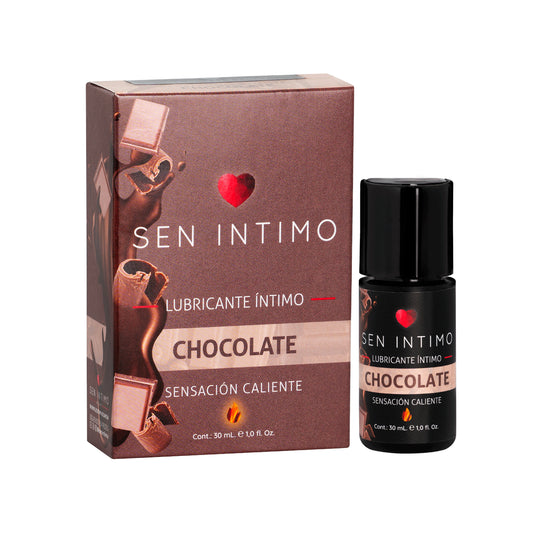 Lubricante Íntimo Caliente Chocolate 30ml Sen Íntimo - caja y frasco, sabor chocolate sensación caliente